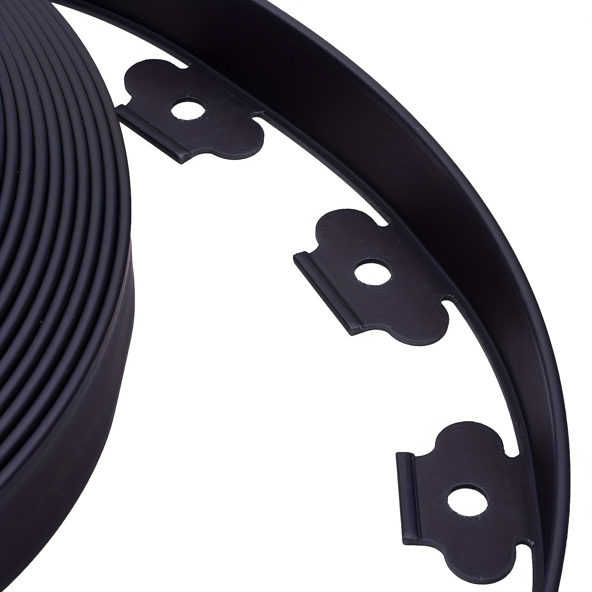 33/66ft, Landscaping Grass And Stone Isolation Belt, Thickened Retaining Strip, Lawn Garden Tree Circle, L-shaped Separation Belt, Root Belt, Black And Green