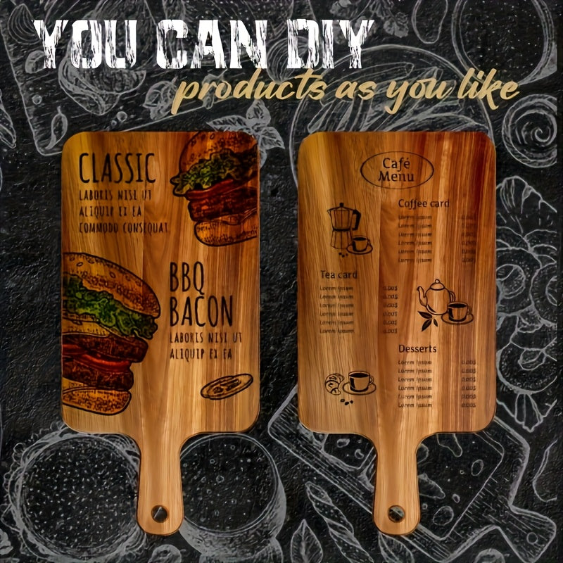 5/10/20pcs Acacia Wood Cutting Boards With Handles - 15.7" X 7.8" - Perfect For Pizza, Bread, Cheese, Charcuterie, Fruit & Vegetables