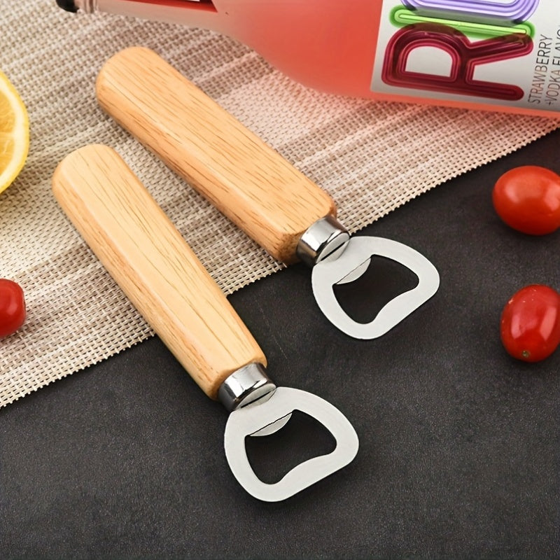 20pcs Recycled Wooden Bottle Openers - DIY Engraved Wedding Favors, Beer & Wine Openers for Weddings, Birthdays, Graduation, Christmas, Father'S Day Parties, Event Accessories, Natural Wood Design, Quality Craftsmanship