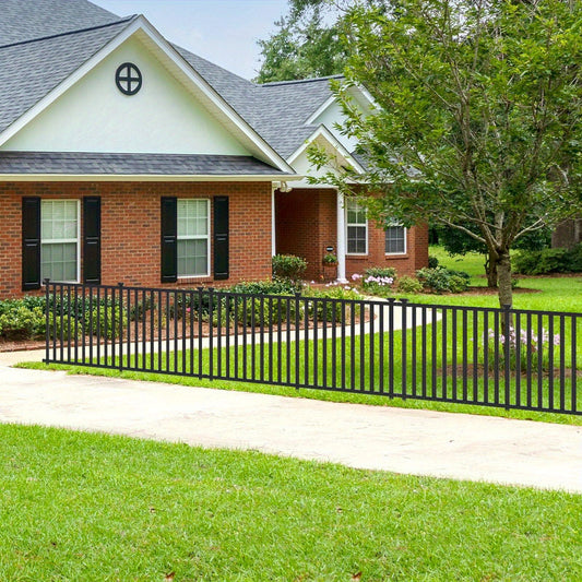 80"L x 51"H Patio Outdoor Fence Set of 2, PVC Picket Fence Panels, Decorative Privacy Screen Kit, Plastic Dog Fencing Pool Equipment Enclosure, Temporary Fence for Yard Pool Garden Yard