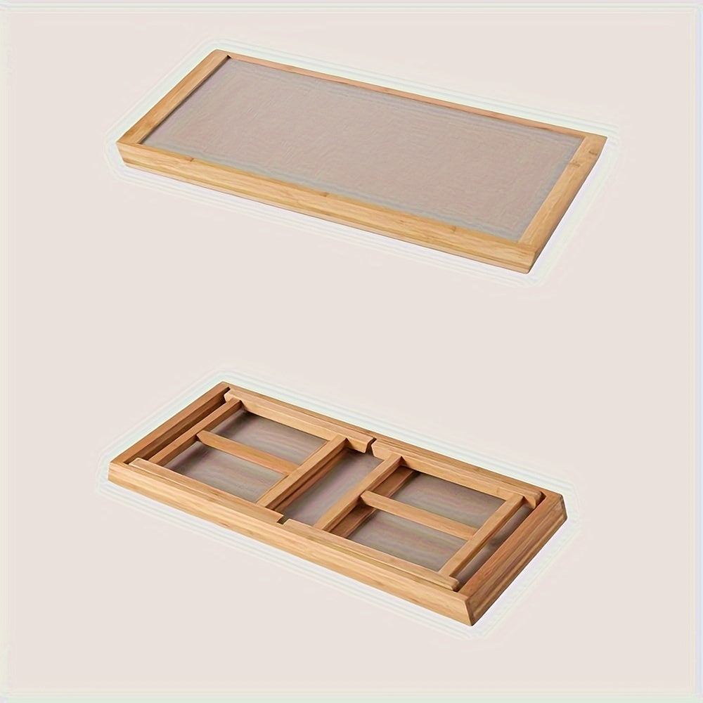 Solid Hardwood Folding Coffee Table - Portable Modern Minimalist Sofa Table with Sturdy A-Frame Design, No Assembly Required, Indoor/Outdoor Use for Living Room, Bedroom, Office, Camping - Space-Saving Durable Furniture