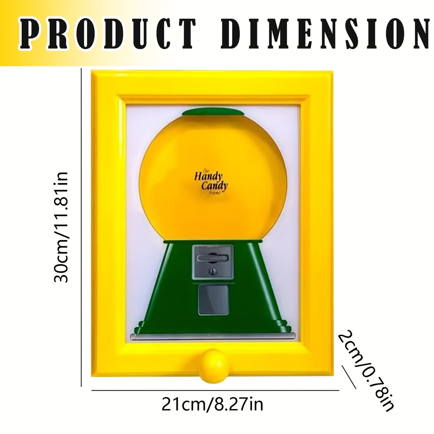 Wall-Mounted Square Photo Frame & Candy Dispenser - Durable Plastic Home Decor with Decorative Beads, Perfect for Displaying Pictures, Candies, Nuts, and Pet Treats, Wallmounted Decor | Playful Design | Durable Plastic Frame, Wall Decor