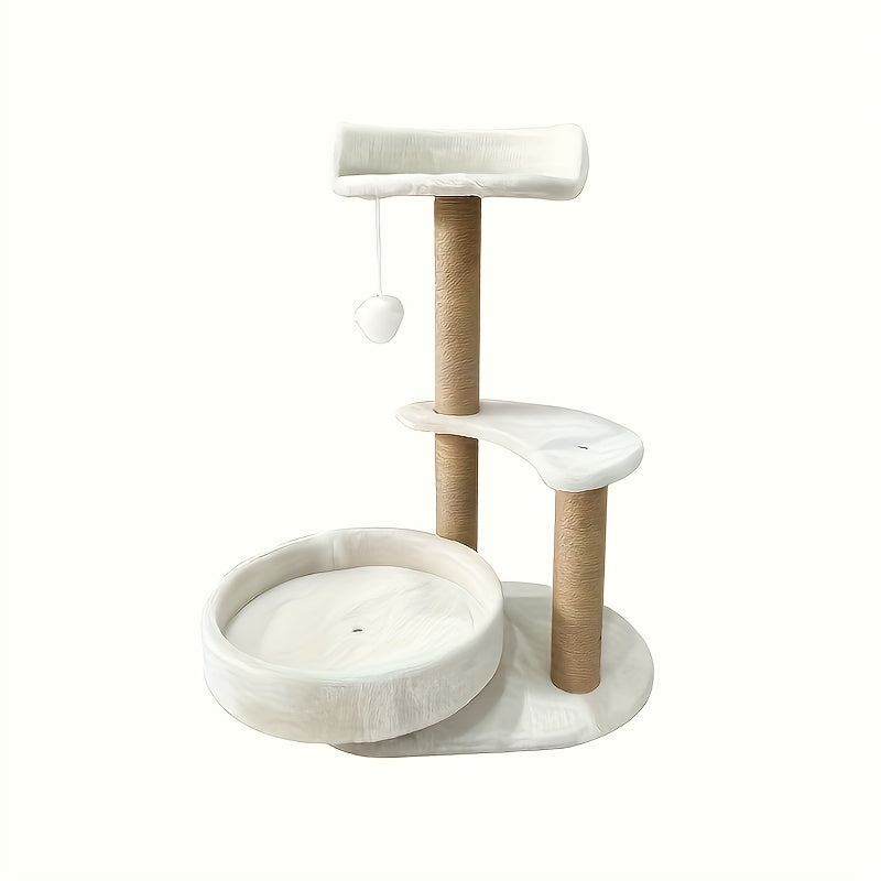 Multi-Level Cat Tree With Scratching Post And Interactive Ball Toy - Perfect Indoor Cat Furniture For Play And Rest