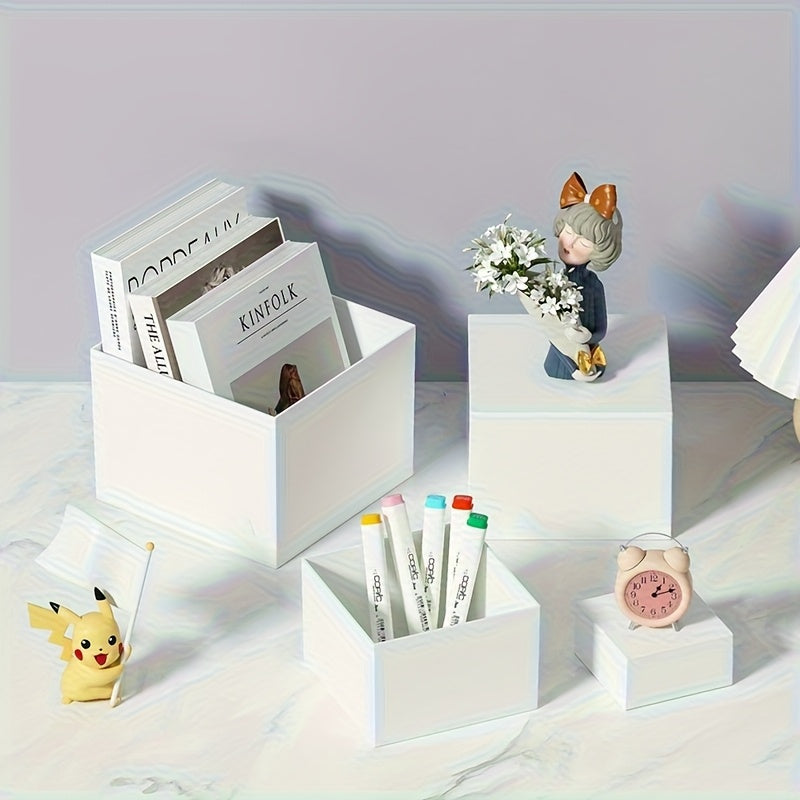 6pcs Clear Acrylic Display Boxes - Durable Stackable Individual Cubes for Jewelry, Cupcakes, Donuts & Desserts, Modern Decor, Versatile Storage