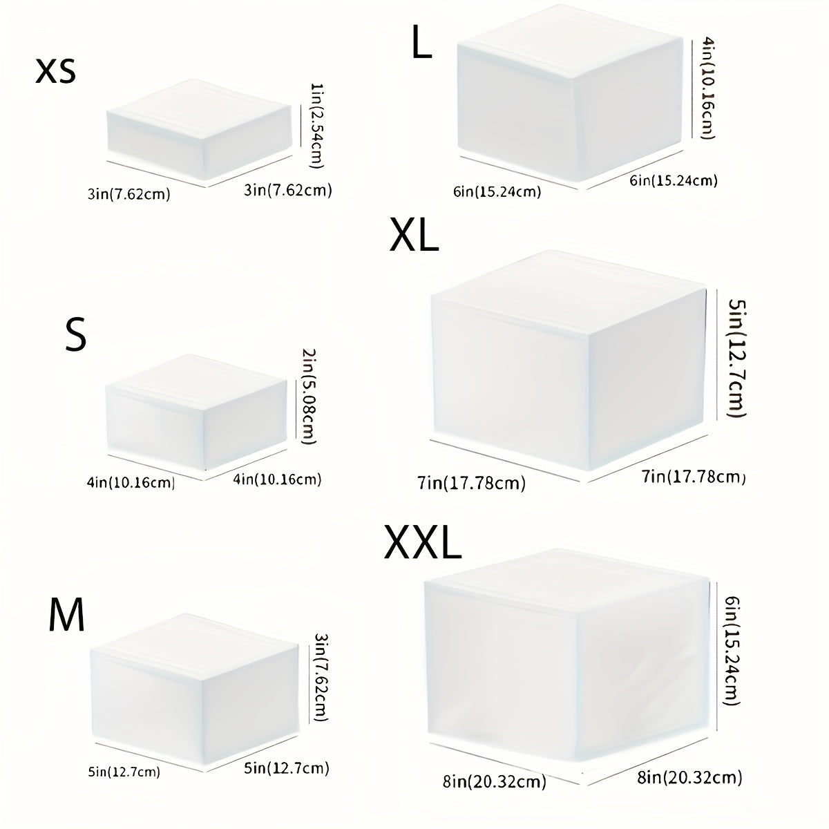 6pcs Clear Acrylic Display Boxes - Durable Stackable Individual Cubes for Jewelry, Cupcakes, Donuts & Desserts, Modern Decor, Versatile Storage