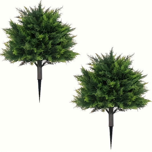 26-Inch UV-Resistant Artificial Cedar Ball Tree Conifer