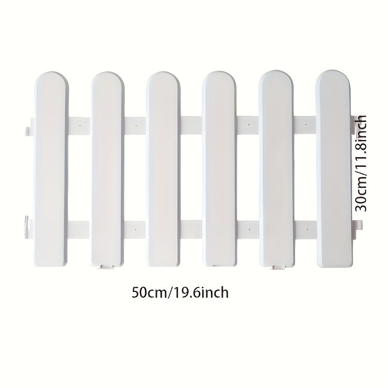 10/20/30/40pcs White PVC Garden Fence Panels - Rustic Style Durable Plastic Weather-Resistant DIY Interlocking Fence for Landscaping, Pets, Plant Support, Yard & Garden Decoration, Fence Panels, Pet Containment, Landscape Edging, Decorative Fencing