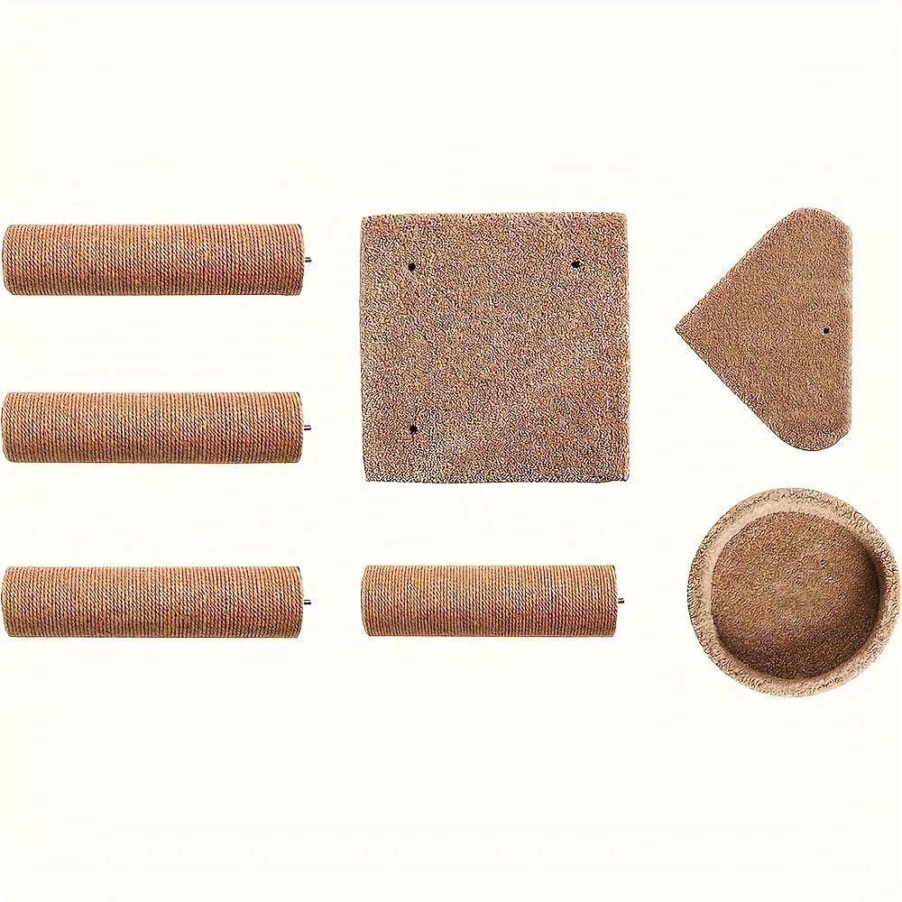 15.7 x 31.5 Inches Beige Cat Tree Indoor Climbing Activity Tower with Scratching Posts, Medium