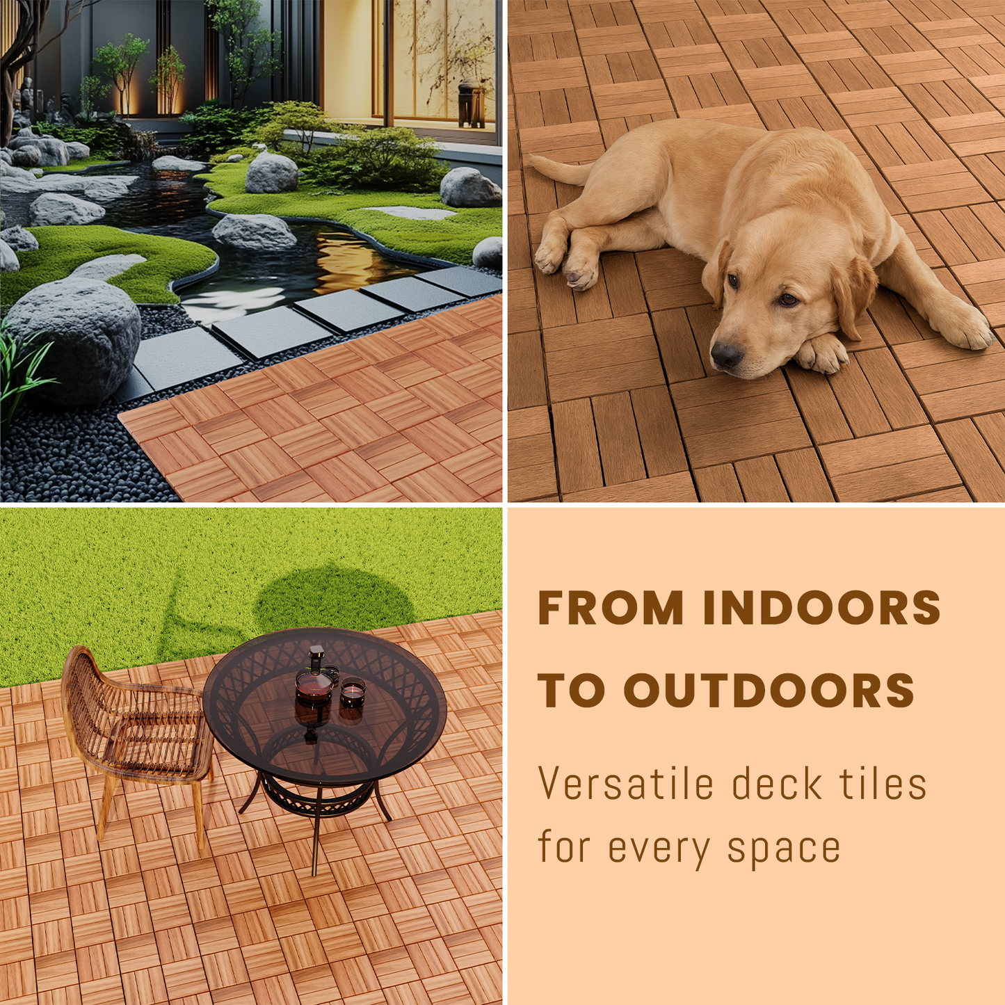12Slats, Acacia Interlocking Deck Tiles