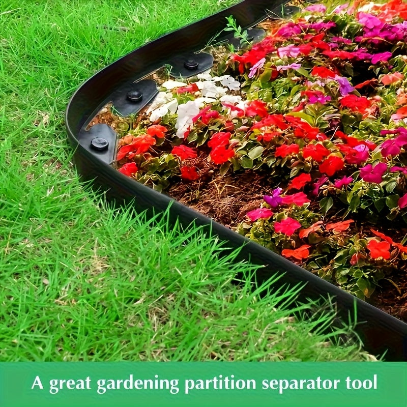 33ft No-Dig Flexible Garden Edging Strip with 30 Anchoring Spikes