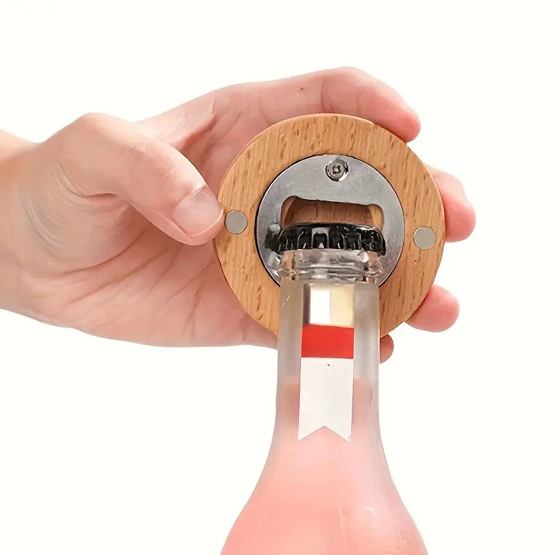 20Pcs Round Bamboo Bottle Opener