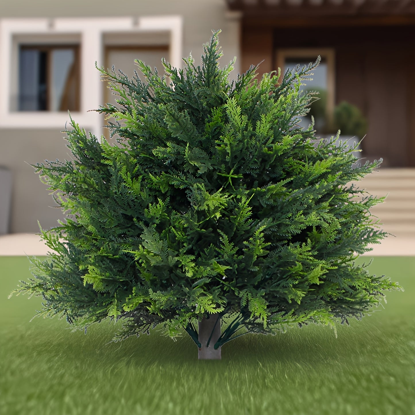 26-Inch UV-Resistant Artificial Cedar Ball Tree Conifer