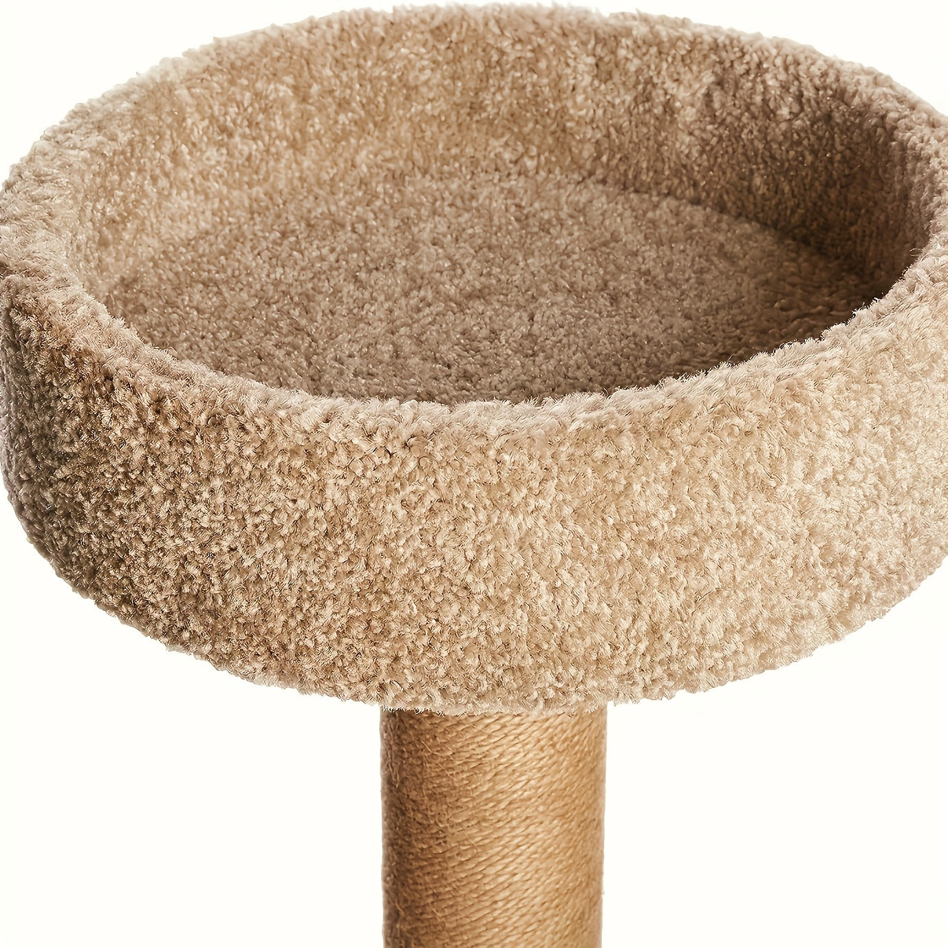 15.7 x 31.5 Inches Beige Cat Tree Indoor Climbing Activity Tower with Scratching Posts, Medium