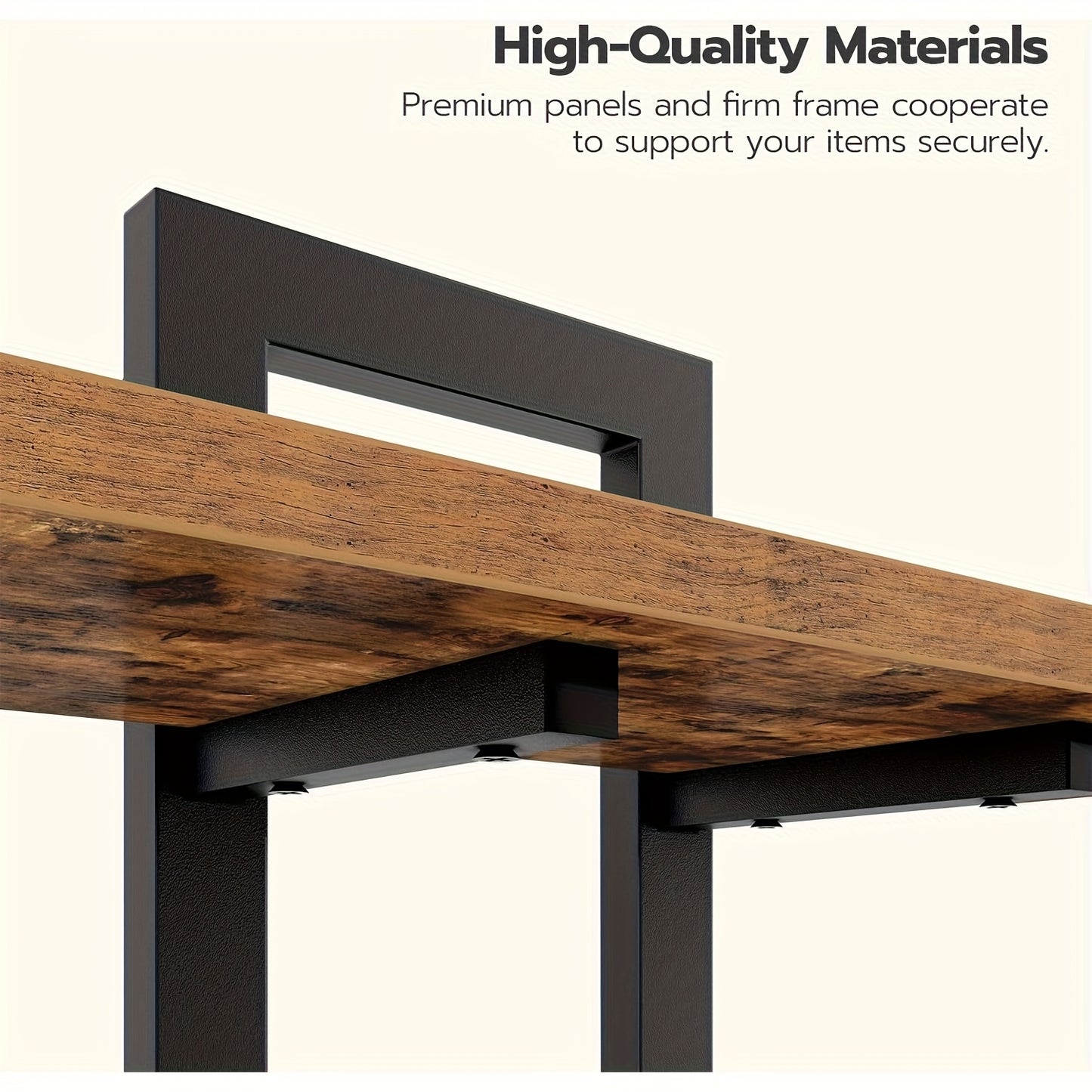 Set Of 2 Floating Shelves | 2 Tiers | Wall-Mounted Storage | For Bathroom, Living Room, Bedroom, And Kitchen