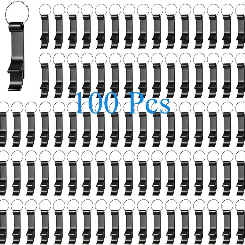 Heavy-Duty Bottle Opener Keychains - Engraved Text, Stainless Steel with Loop
