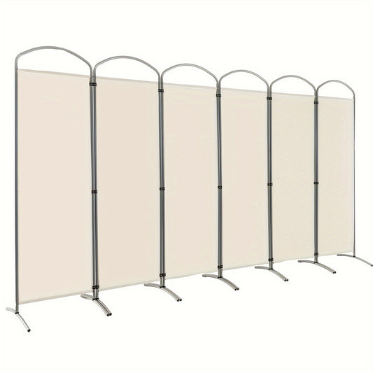 6 Panels Folding Privacy Screen 6 Ft Tall Fabric Privacy Screen for Home