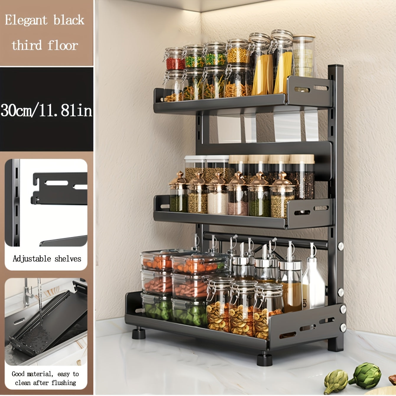 Rack - Adjustable Kitchen Countertop Organizer for Maximum Storage