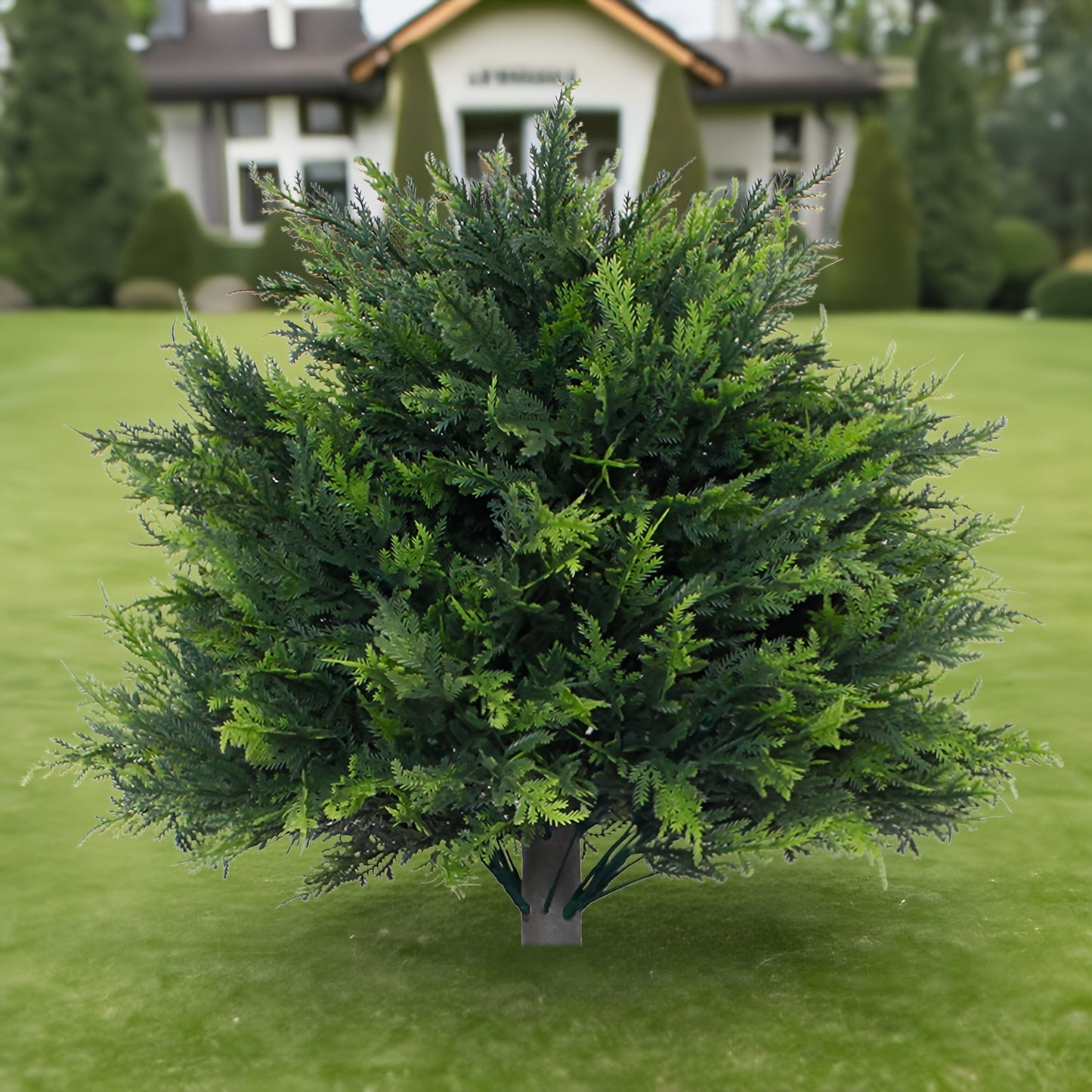 26-Inch UV-Resistant Artificial Cedar Ball Tree Conifer