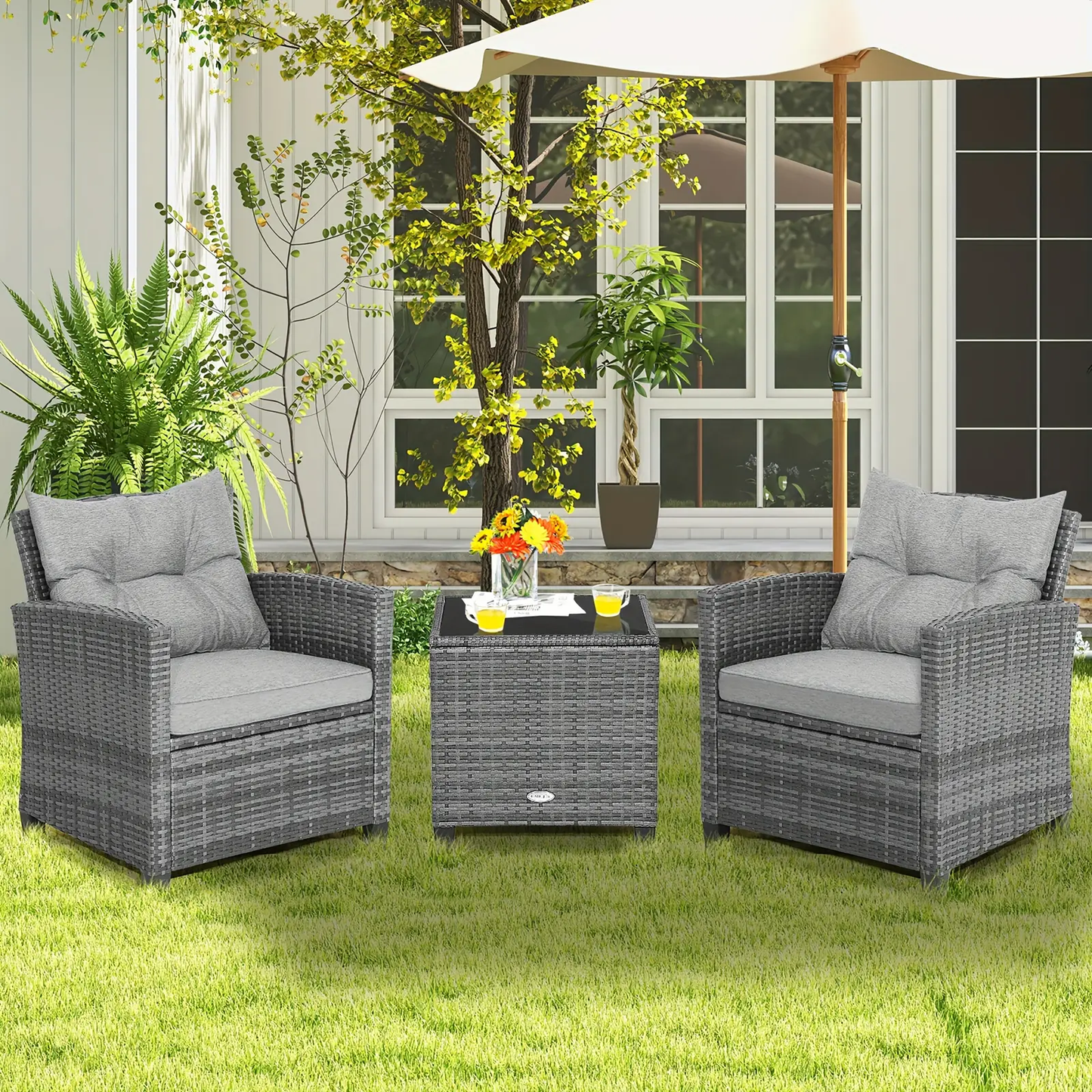 3 PCS Outdoor Patio Furniture Set