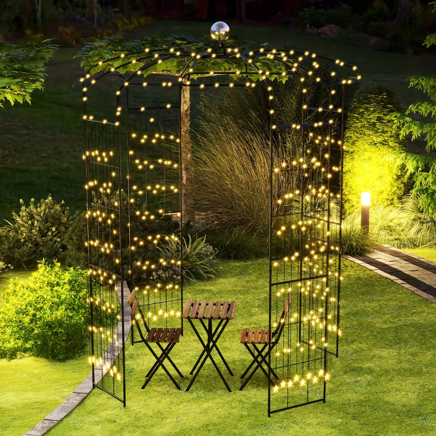 9.4' High x 6.8' Wide Birdcage Shape Arch w/Hanging Hook French Style Wedding