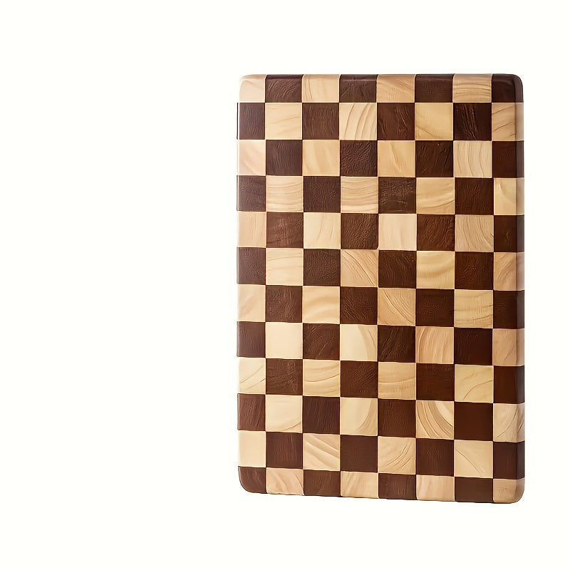 Premium Oak Wood Cutting Board for Kitchen - Thick, Durable Butcher Block with Checkerboard Design, Ideal for Chopping Vegetables, Fruits, Steak, And Bread - Food Contact Safe, Multi-Purpose Board, Christmas Gift