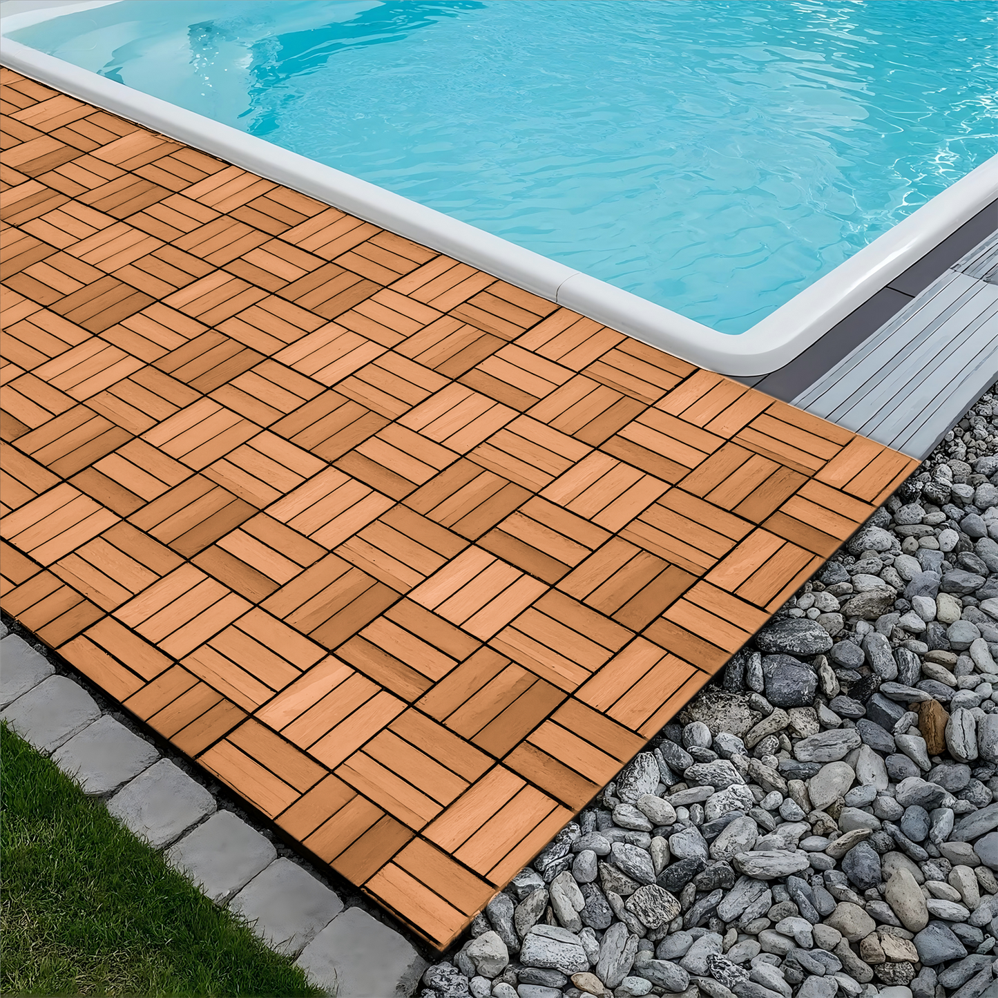 12Slats, Acacia Interlocking Deck Tiles