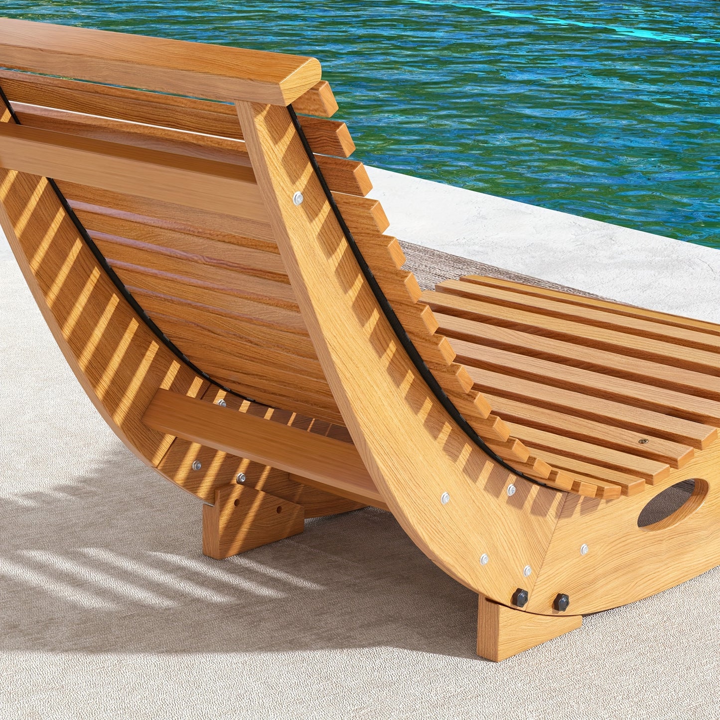 Outsunny Outdoor Rocking Chair with Slatted Seat and High Back, Wooden Rocking Chair with S Shape, Rocking Patio Chair for Backyard, Garden