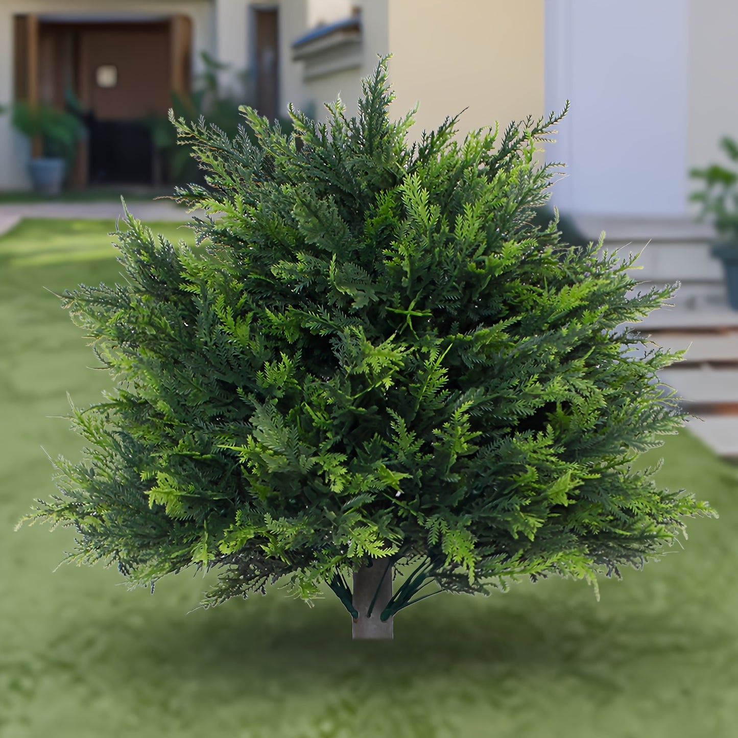 26-Inch UV-Resistant Artificial Cedar Ball Tree Conifer
