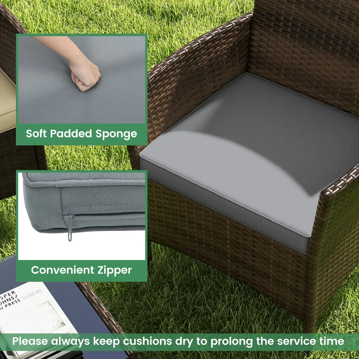 4 PCS Outdoor Patio Furniture Set