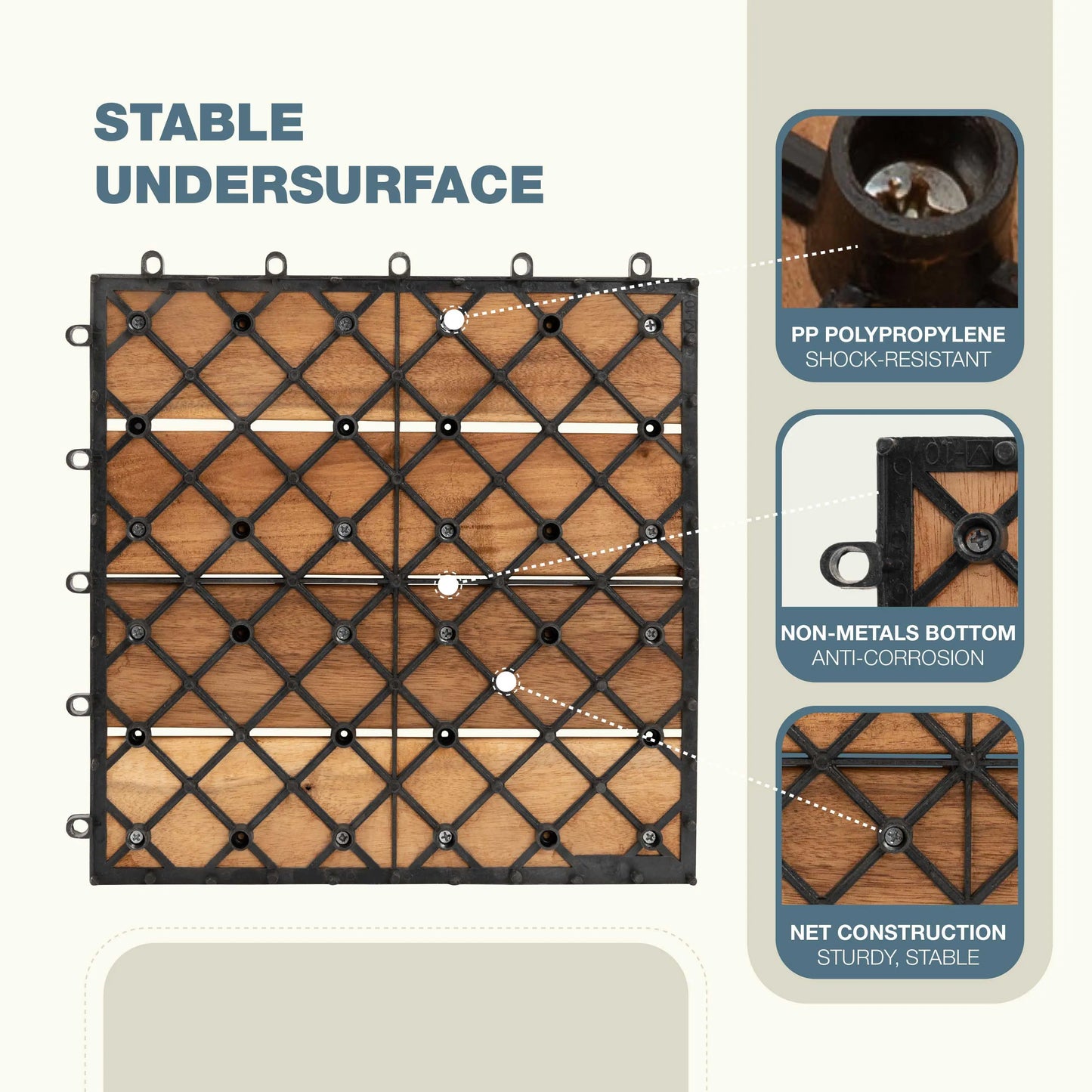 4Slats, Acacia Interlocking Deck Tiles