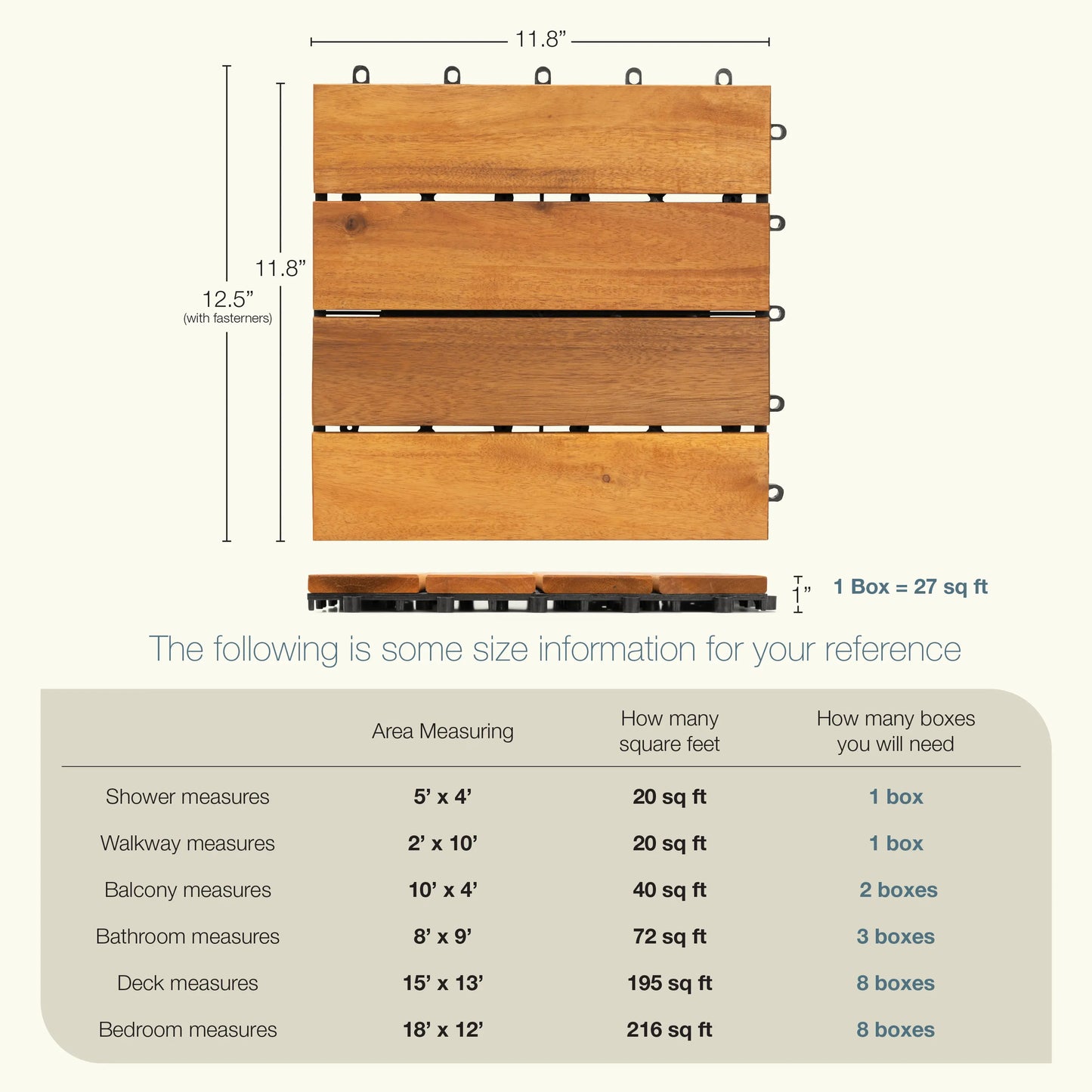4Slats, Acacia Interlocking Deck Tiles