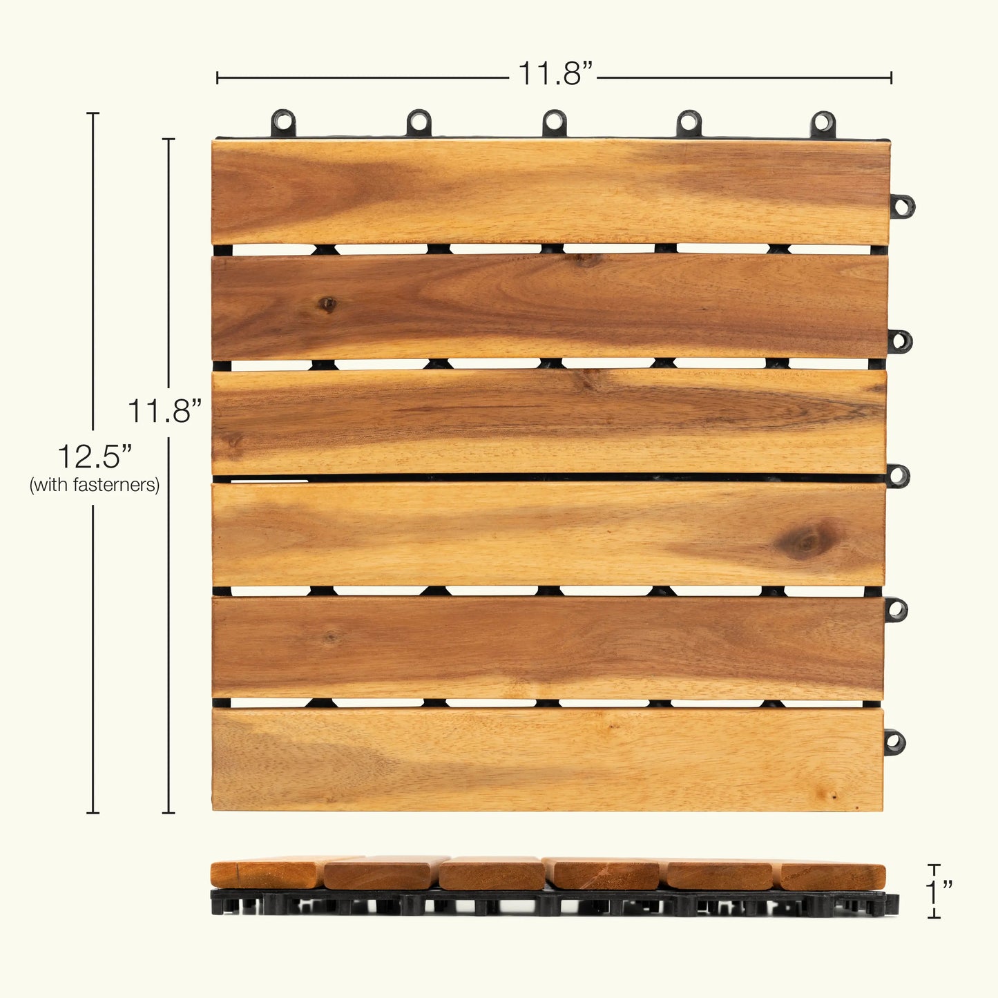 6Slats, Acacia Interlocking Deck Tiles