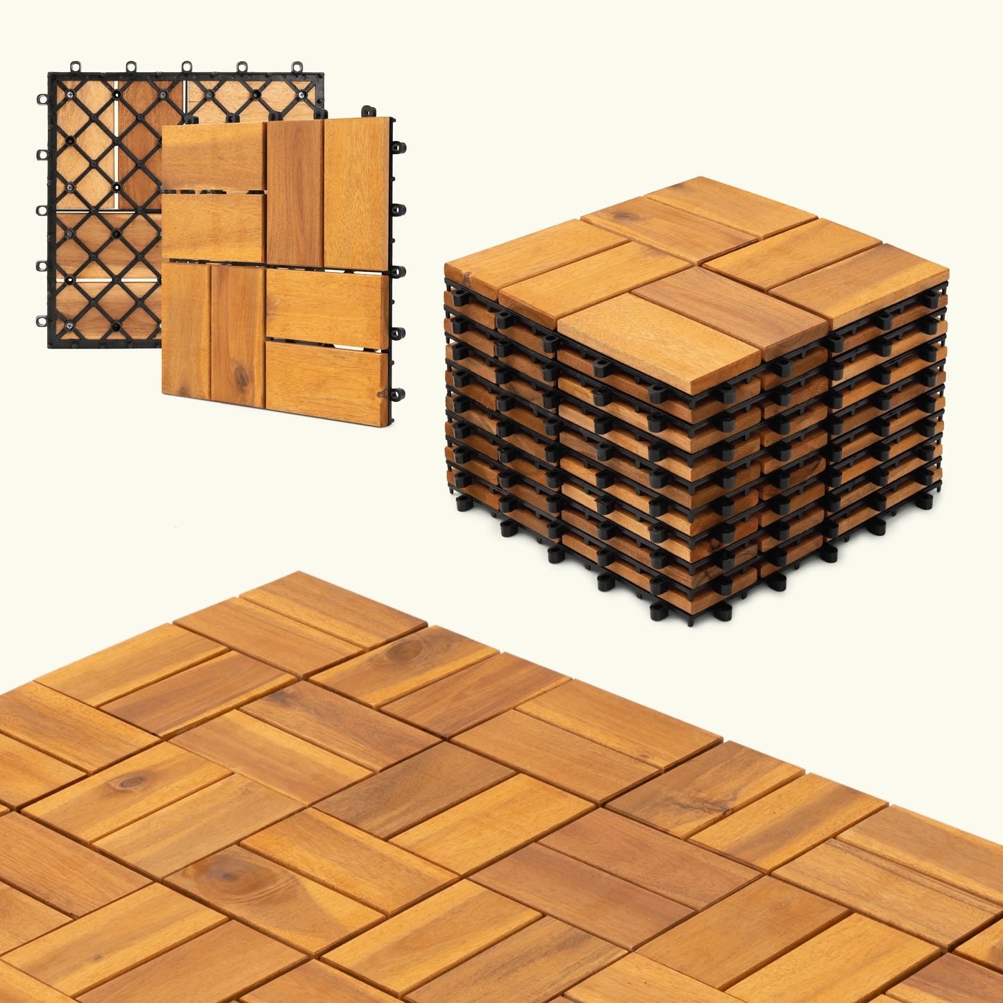 8Slats, Acacia Interlocking Deck Tiles