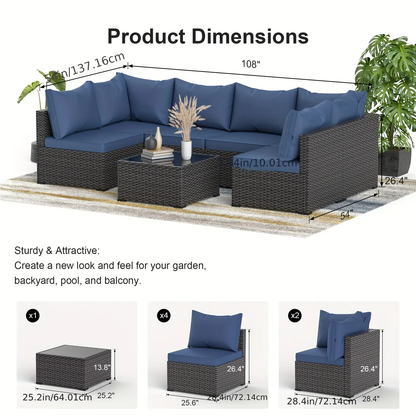 7 PCS Outdoor Patio Furniture Set