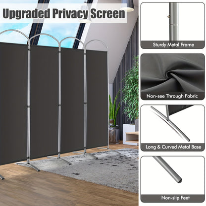 6 Panels Folding Privacy Screen 6 Ft Tall Fabric Privacy Screen for Home