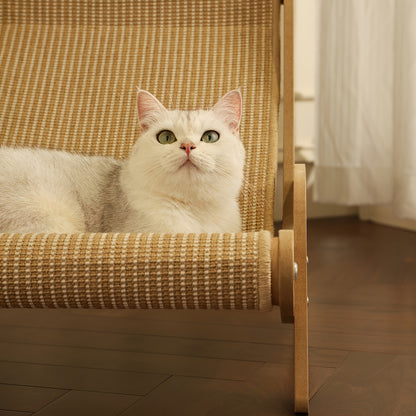 [Durable Nylon Cat Sofa Bed] Extra-Large Cat Hammock Lounger - Made From Durable Nylon, This All-season Comfort Sofa Bed For Cats Comes With A Scratch Pad