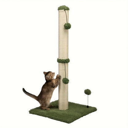 ECOBOOM 34" Tall Cat Scratching Post Kitten Scratcher Sisal Scratch Posts Trees With Hanging Ball For Indoor Cats
