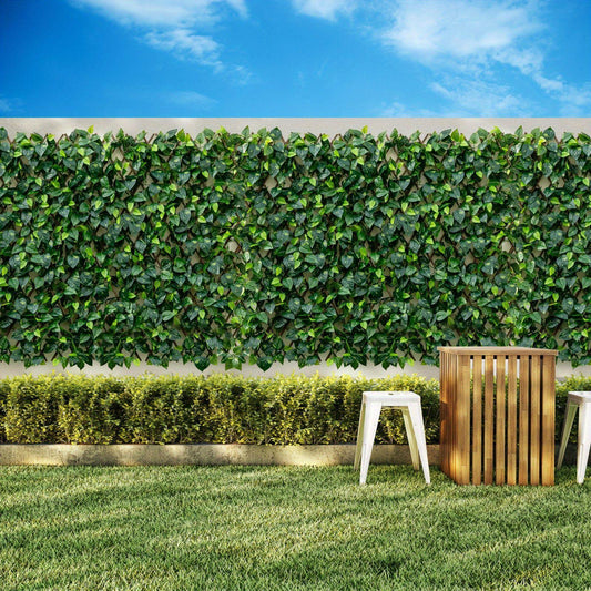 Expandable Fence Privacy Screen Decorative Faux Ivy Fencing Panel for Backdrop, Patio Partition, Balcony Screening, Naturallooking Screen, Lush Greenery Panel, Lightweight Privacy Wall, Durable Faux Plant Material, Artificial Hedge Panel