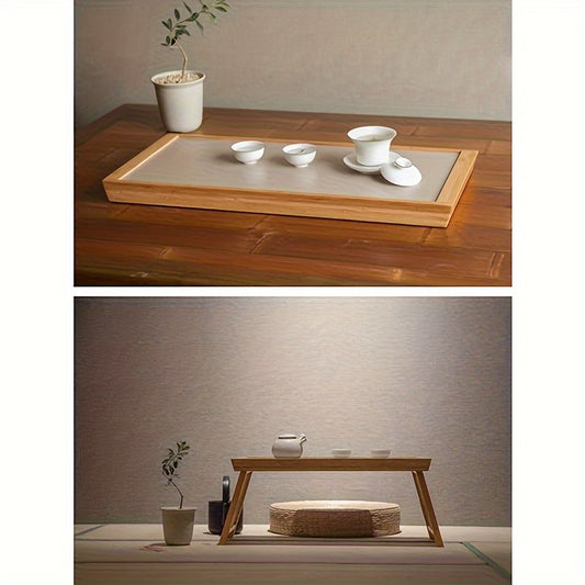 Solid Hardwood Folding Coffee Table - Portable Modern Minimalist Sofa Table with Sturdy A-Frame Design, No Assembly Required, Indoor/Outdoor Use for Living Room, Bedroom, Office, Camping - Space-Saving Durable Furniture