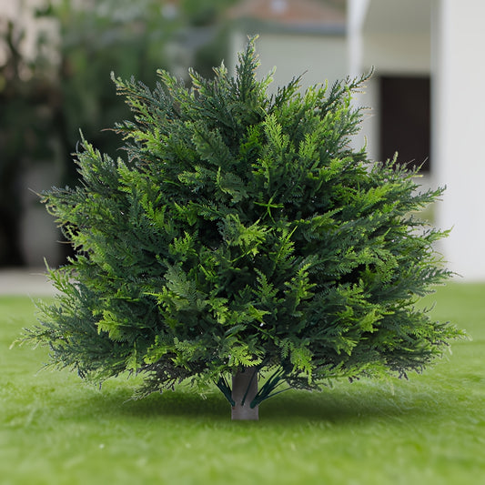 26-Inch UV-Resistant Artificial Cedar Ball Tree Conifer