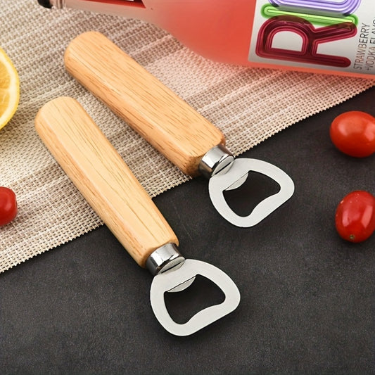 20pcs Recycled Wooden Bottle Openers - DIY Engraved Wedding Favors, Beer & Wine Openers for Weddings, Birthdays, Graduation, Christmas, Father'S Day Parties, Event Accessories, Natural Wood Design, Quality Craftsmanship