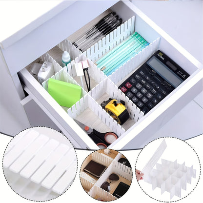 80/40-Pack Drawer Dividers Adjustable DIY Drawer Organizer