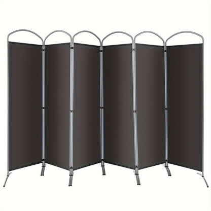 6 Panels Folding Privacy Screen 6 Ft Tall Fabric Privacy Screen for Home