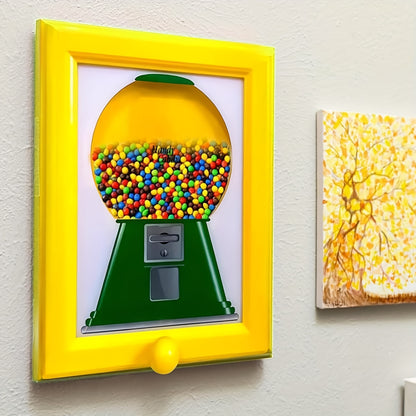 Wall-Mounted Square Photo Frame & Candy Dispenser - Durable Plastic Home Decor with Decorative Beads, Perfect for Displaying Pictures, Candies, Nuts, and Pet Treats, Wallmounted Decor | Playful Design | Durable Plastic Frame, Wall Decor