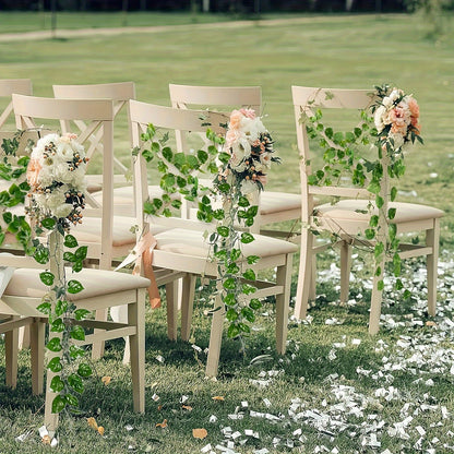 Realistic Artificial Ivy Garland , Lush Green Vines with Dense Foliage, No Maintenance Decor for Wedding, Home, Party, Patio - Durable Plastic Ivy Garland,  Party Embellishments, Natural Look Foliage, Easyhang Design, Wedding Decoration, Hanging Greenery