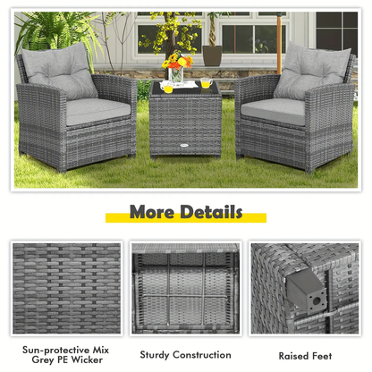 3 PCS Outdoor Patio Furniture Set