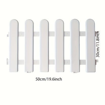 10/20/30/40pcs White PVC Garden Fence Panels - Rustic Style Durable Plastic Weather-Resistant DIY Interlocking Fence for Landscaping, Pets, Plant Support, Yard & Garden Decoration, Fence Panels, Pet Containment, Landscape Edging, Decorative Fencing