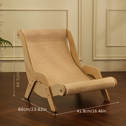 [Durable Nylon Cat Sofa Bed] Extra-Large Cat Hammock Lounger - Made From Durable Nylon, This All-season Comfort Sofa Bed For Cats Comes With A Scratch Pad