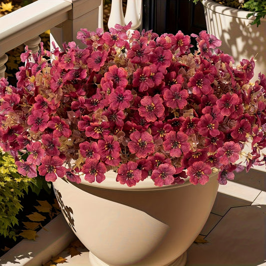 20 Bouquets Artificial Outdoor Mixed Color Flowers, Non-Fading True & Lifelike Appearance, Durable Plastic Faux Floral Decor for Autumn Porch, Garden, Balcony - No Maintenance, No Electricity Needed, Garden Decorations, Vibrant Floral Display