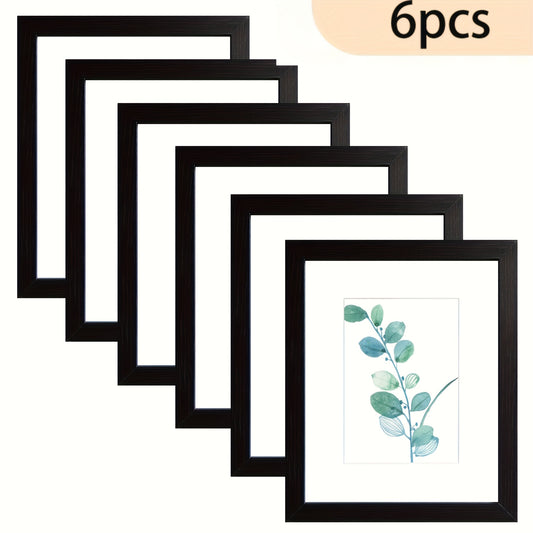 6pcs Three Color Photo Frame Set for Various Photo Collage Wall Decoration, for Wall Hanging Hanging Or Desktop Display, Graduation Photo/Graduation Gift